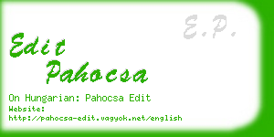 edit pahocsa business card